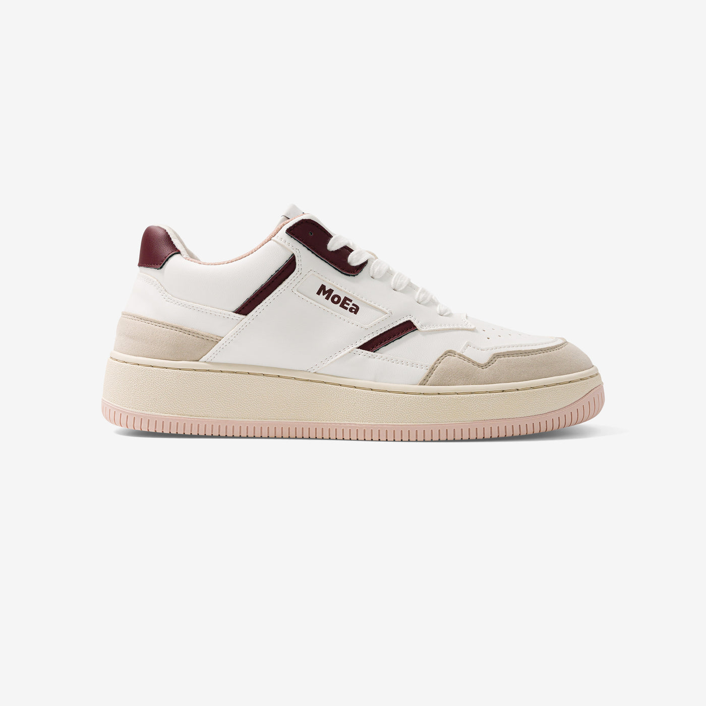 Baskets vegan en matière végétale | bordeaux "gen 1 suede grapes white and wine"
