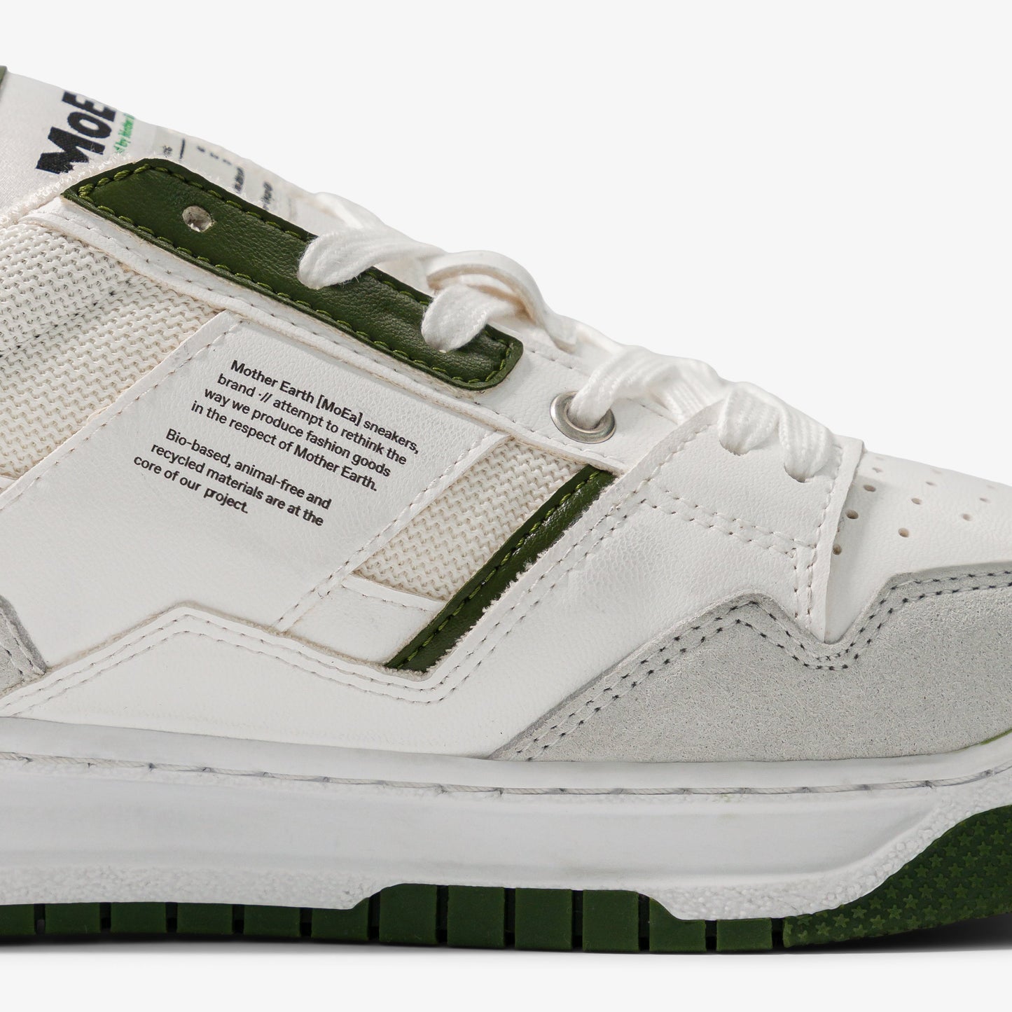 Baskets vegan en matière végétale | vert "gen2 cactus white & green"