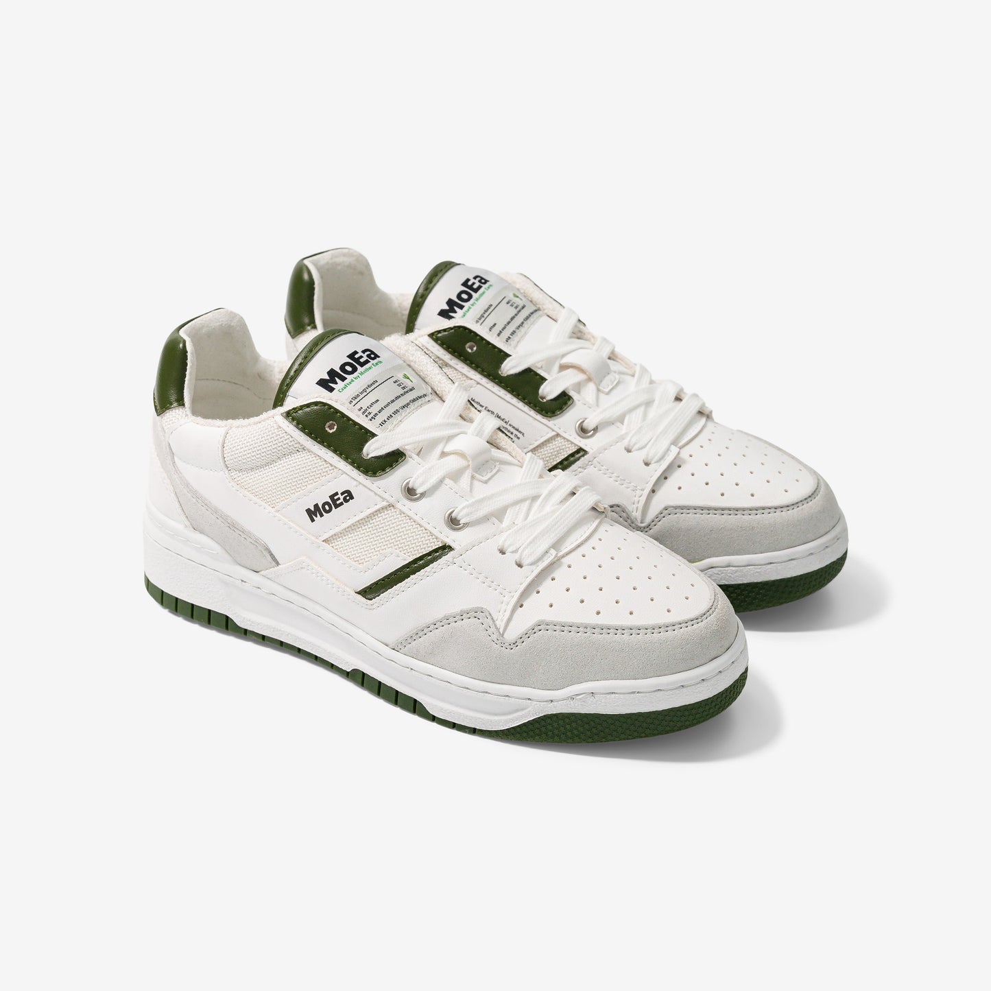 Baskets vegan en matière végétale | vert "gen2 cactus white & green"
