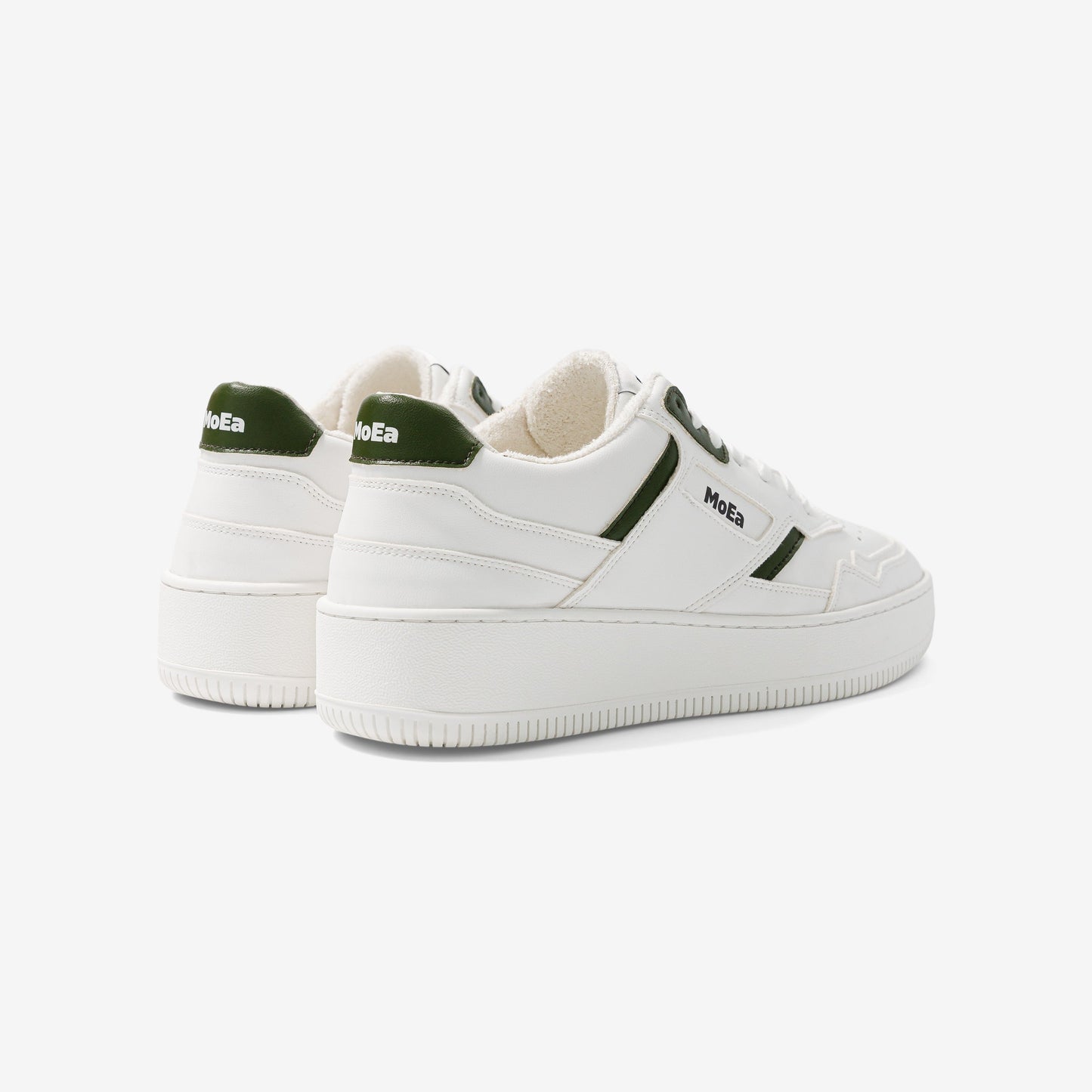 Baskets vegan en matières végétales | blanc "gen 1 white & green"