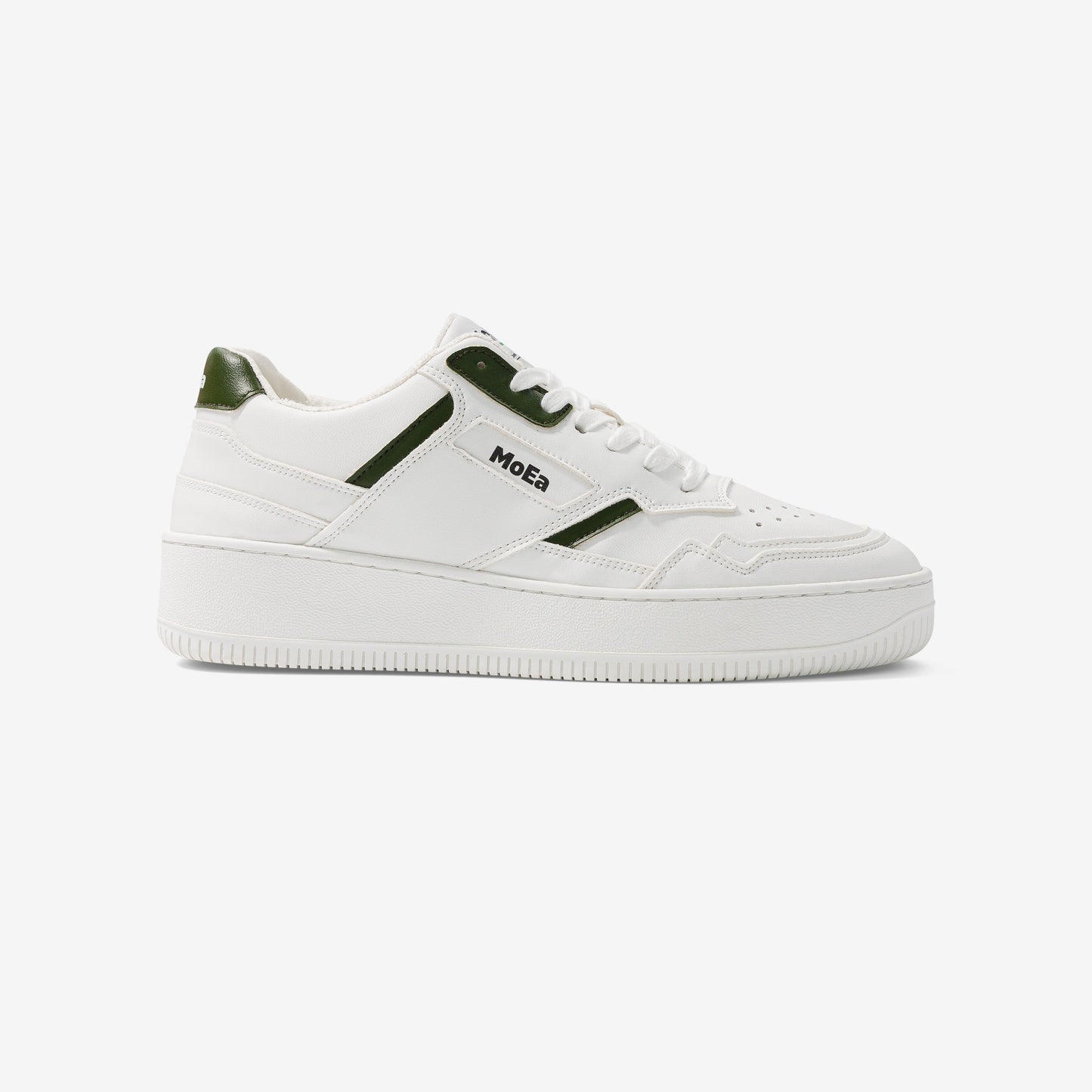 Baskets vegan en matières végétales | blanc "gen 1 white & green"