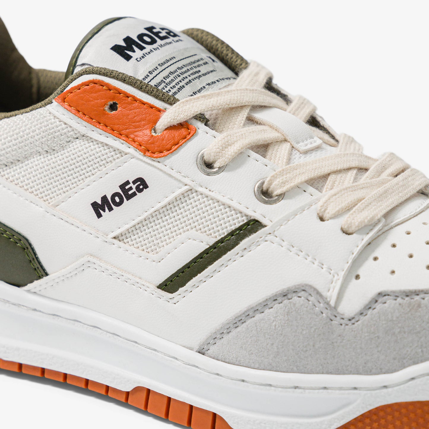 Baskets vegan en matière végétale | vert et orange "gen2 orange x cactus"