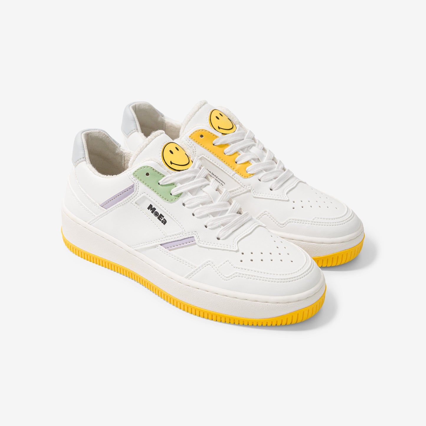 Baskets vegan en matière végétale | pastel "gen1 smiley x moea pastel drop"