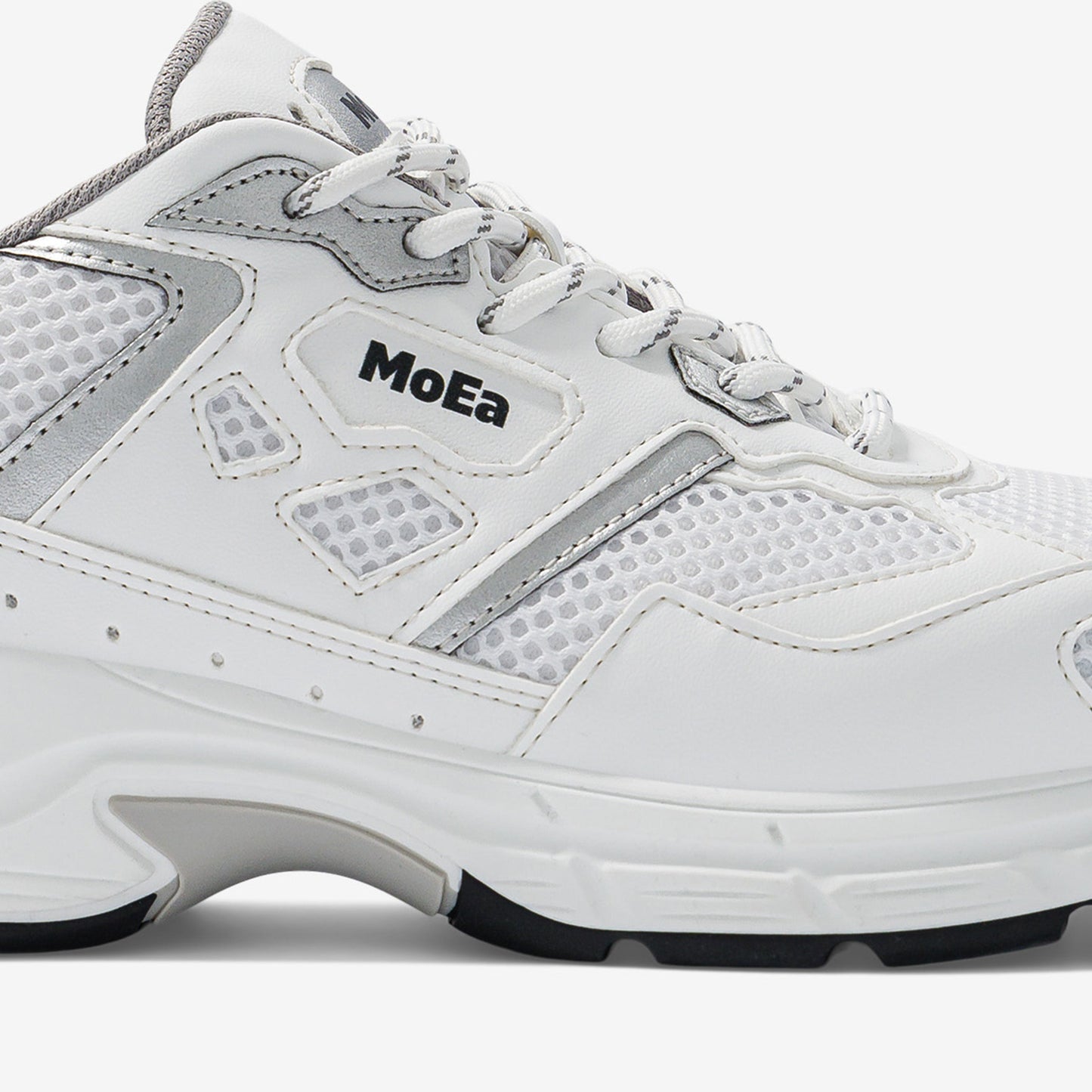 Baskets vegan | blanc  et gris "Gen8 - corn white & silver"