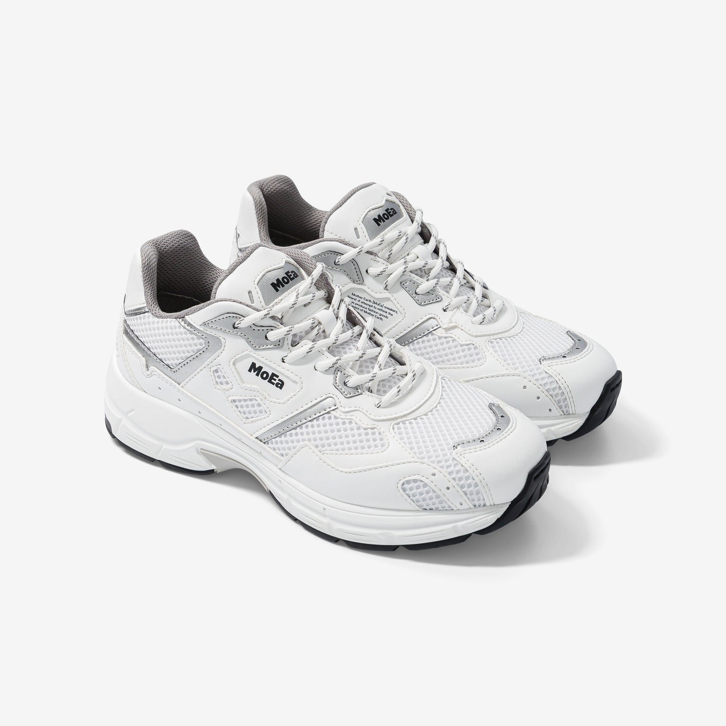 Baskets vegan | blanc  et gris "Gen8 - corn white & silver"