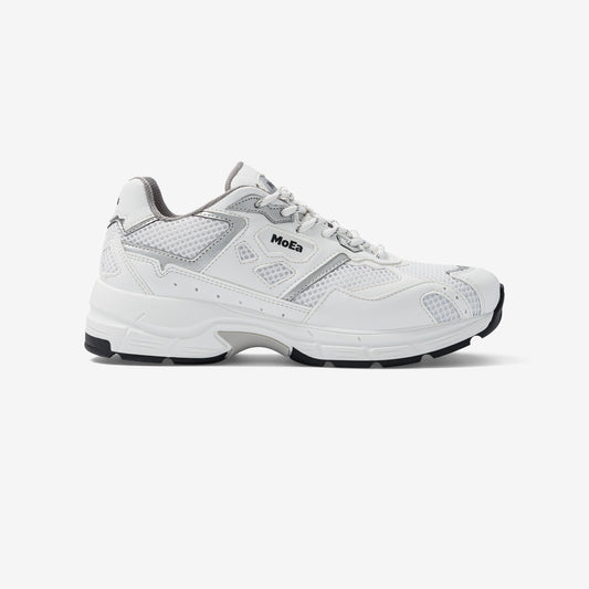 Baskets vegan  | blanc et gris "Gen8 - corn white & silver "