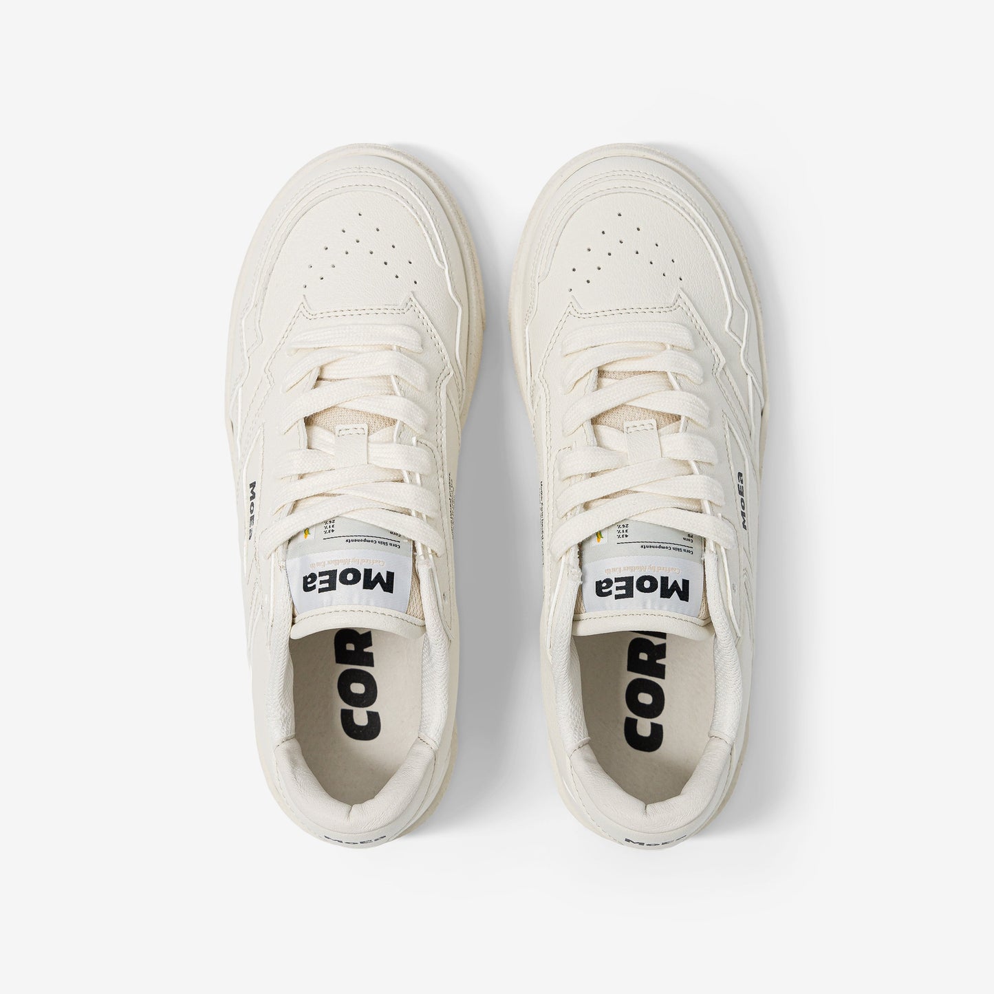 Baskets vegan | blanc "Gen9 - corn pure white grained"