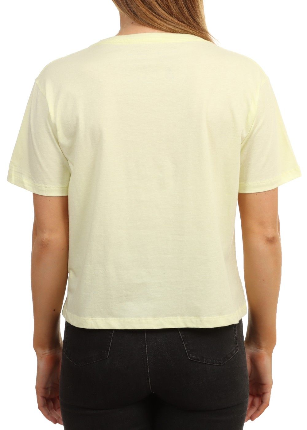 T-shirt jaune imprimé en coton bio - Psychedelic slider