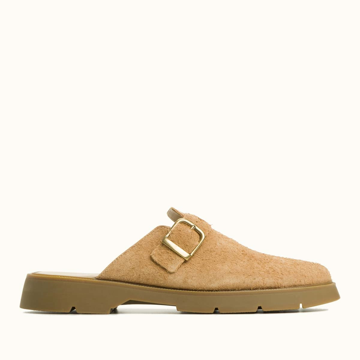 Sabots made in france en cuir suède certifié | camel "pacha vp oak camel"