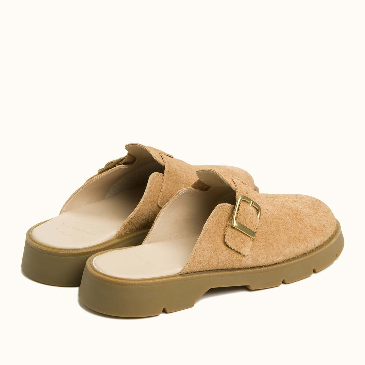 Sabots made in france en cuir suède certifié | camel "pacha vp oak camel"