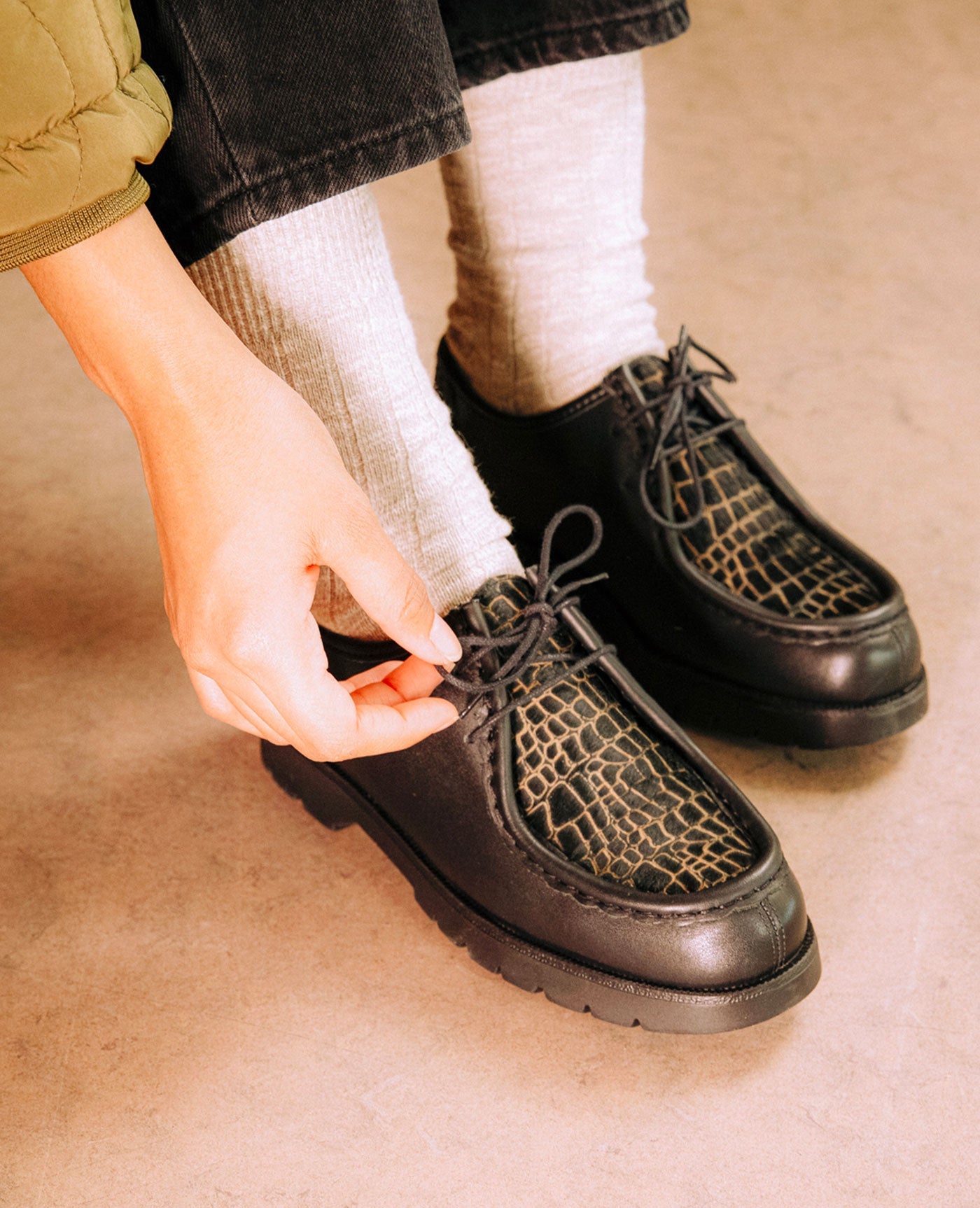 Derbies made in france en cuir certifié | noir "padrini l"