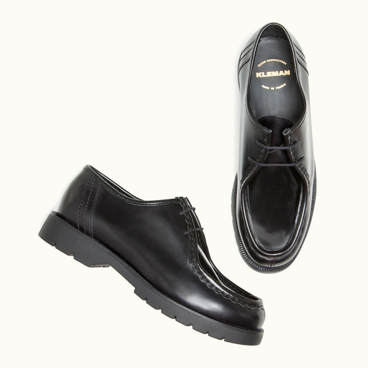 Derbies vernies made in france en cuir certifié | noir "padror b2"
