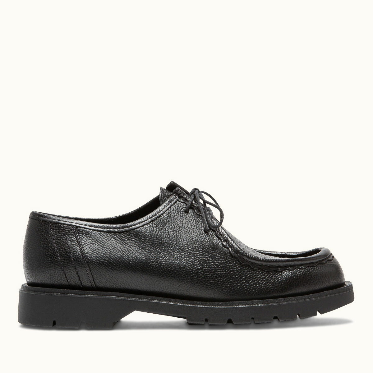 Derbies made in France en cuir grainé tannage végétal | Noir "padror g vgt noir"