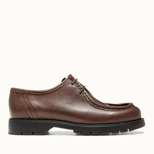 Derbies made in france en cuir grainé tannage végétal |  "padror g vgt café"