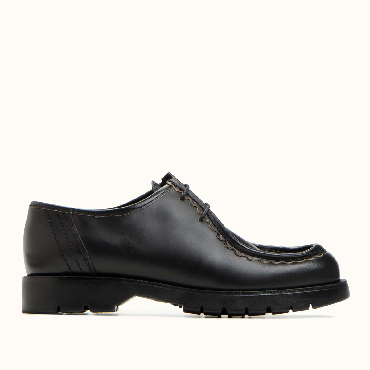 Derbies made in France en cuir tannage végétal | Noir "padror m vgt noir"