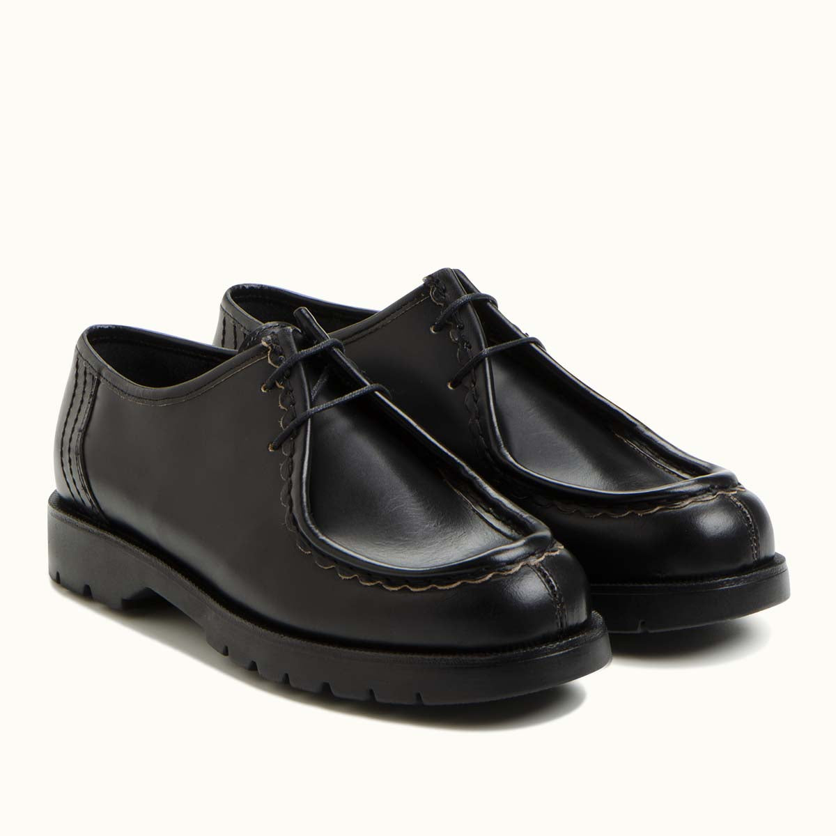 Derbies made in France en cuir tannage végétal | Noir "padror m vgt noir"