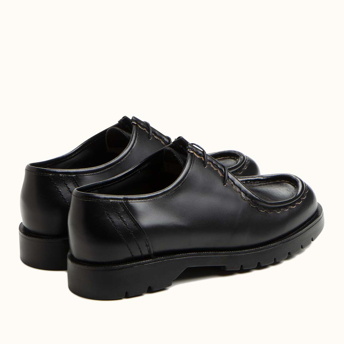 Derbies made in France en cuir tannage végétal | Noir "padror m vgt noir"