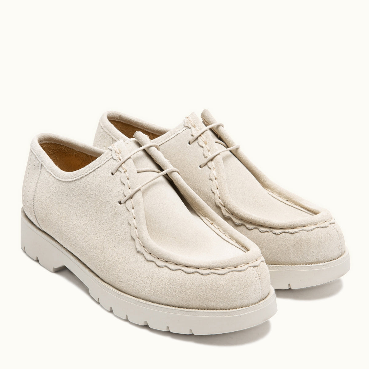 Derbies made in france en cuir certifié | écru "padror frost"