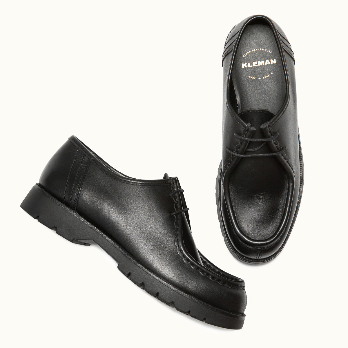 Derbies made in France en cuir certifié | noir "padror noir"