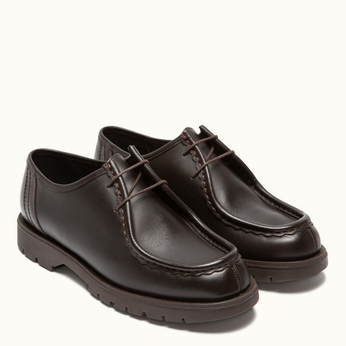 Derbies made in France en cuir certifié | Marron "padror marron"