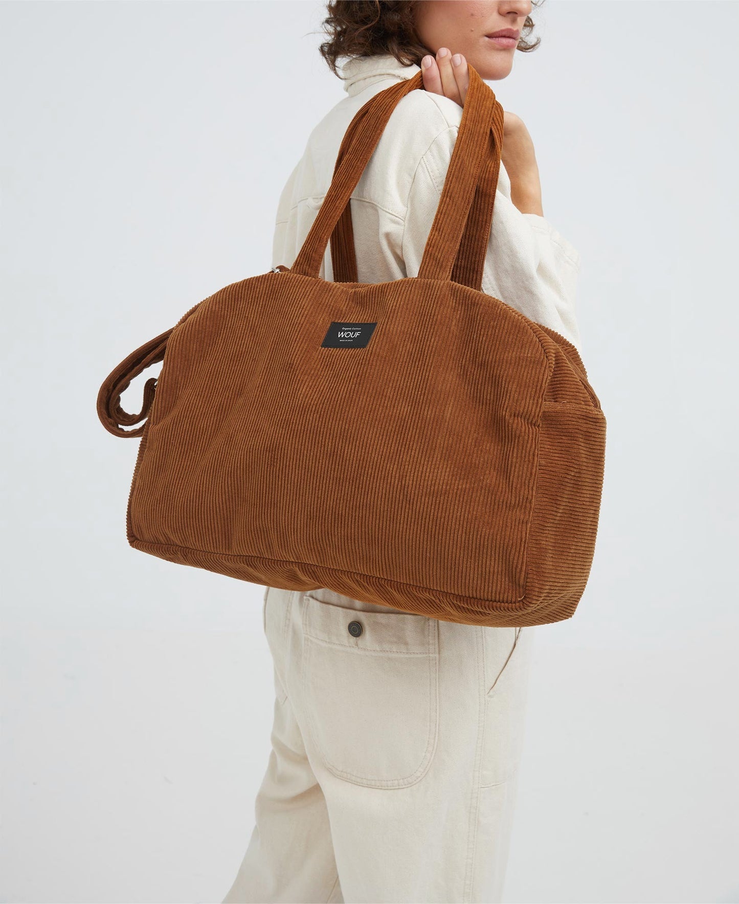 Sac de voyage en coton bio | Caramel "weekend bag caramel"