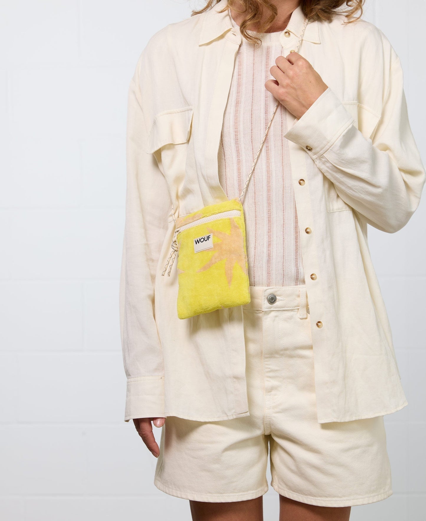 Pochette téléphone en coton bio | beige "fuerteventura phone bag - fuerteventura"