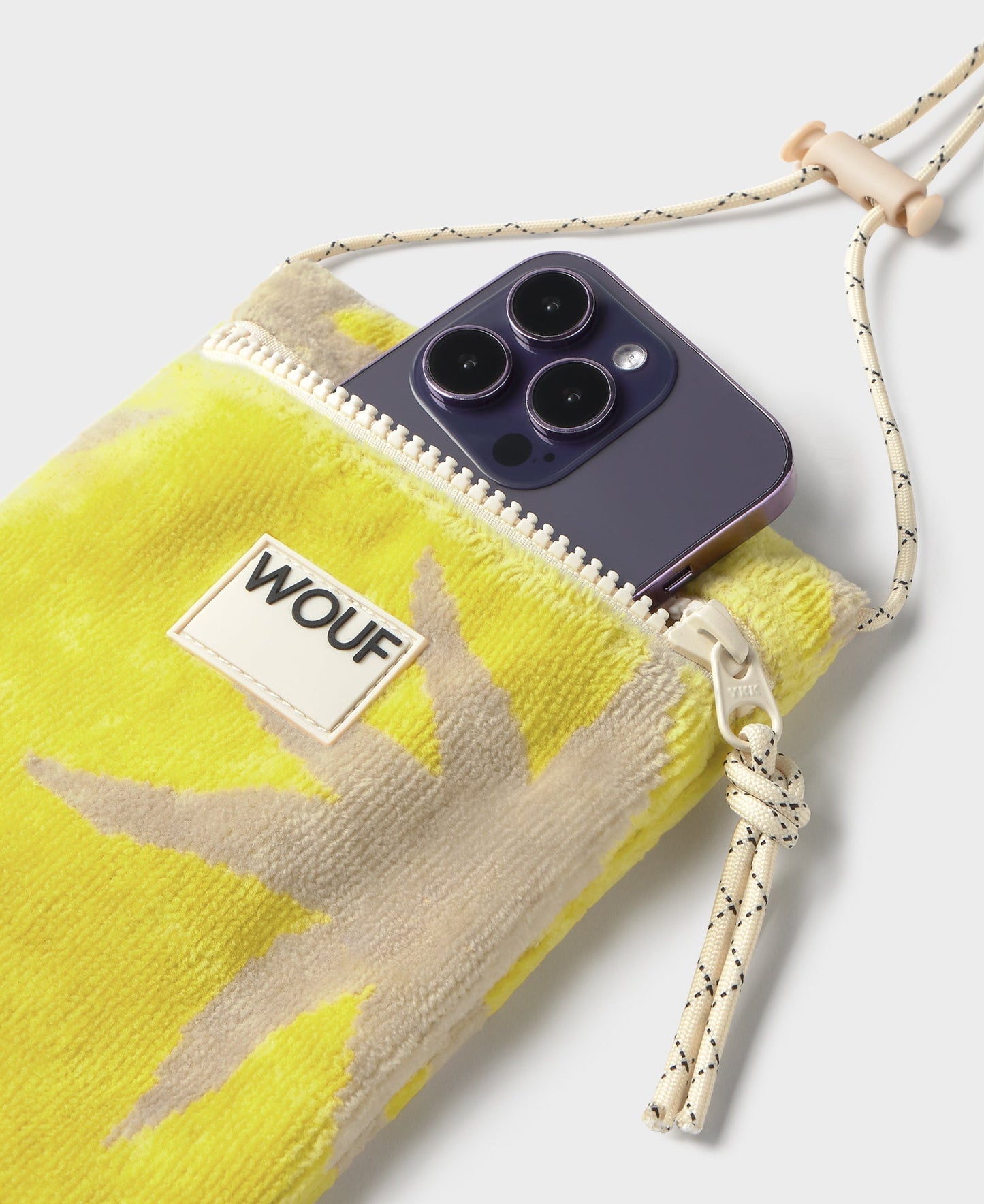 Pochette téléphone en coton bio | beige "fuerteventura phone bag - fuerteventura"