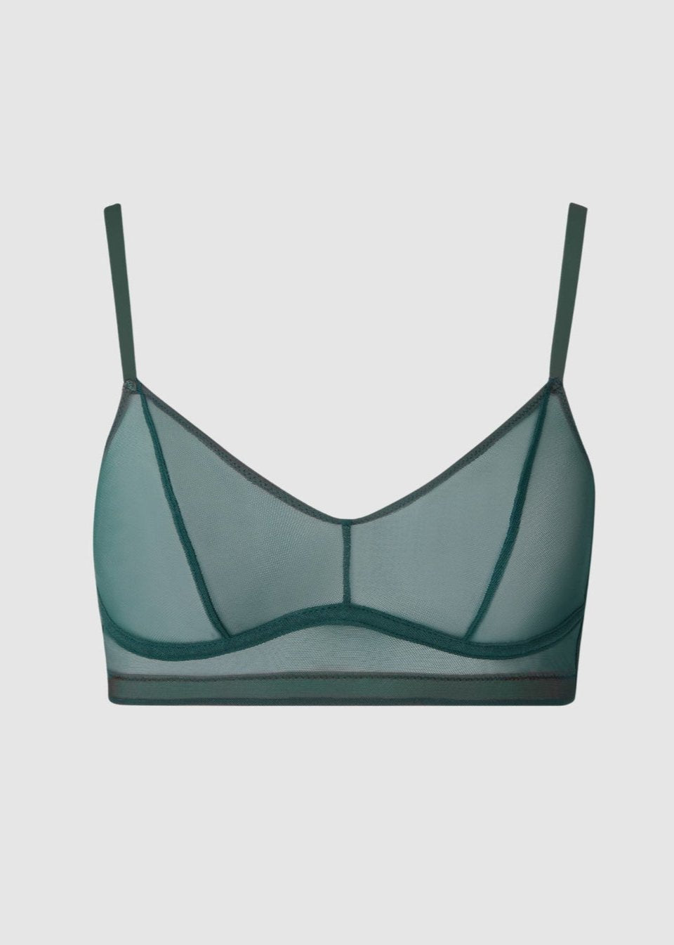 Soutien-gorge en matières recyclées | vert "mesh balconette - pine"