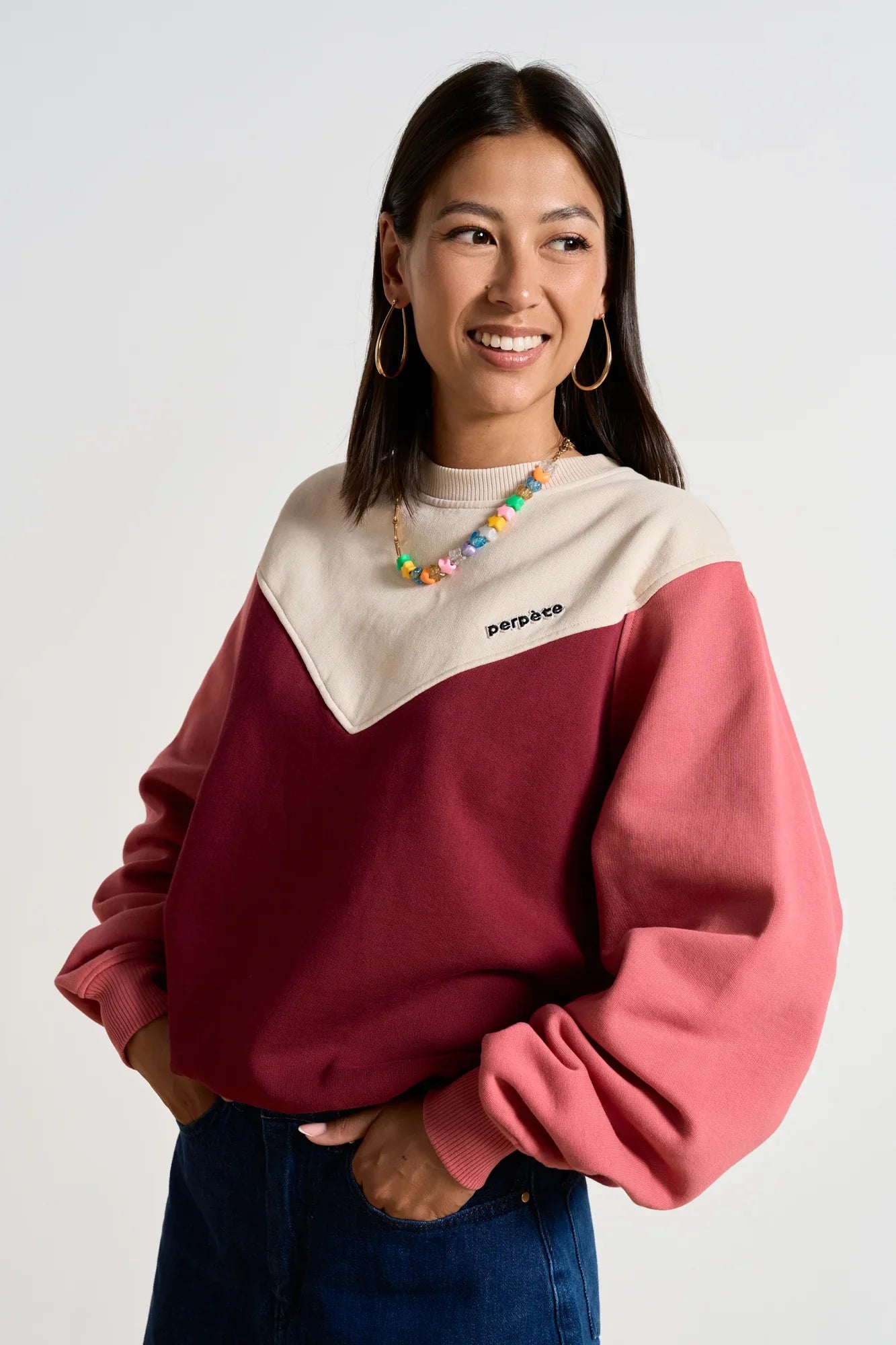 sweatshirt en coton bio | multicolore "max"