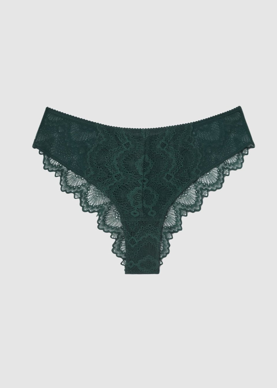 Culotte en coton biologique | vert "lace cheeky - pine"