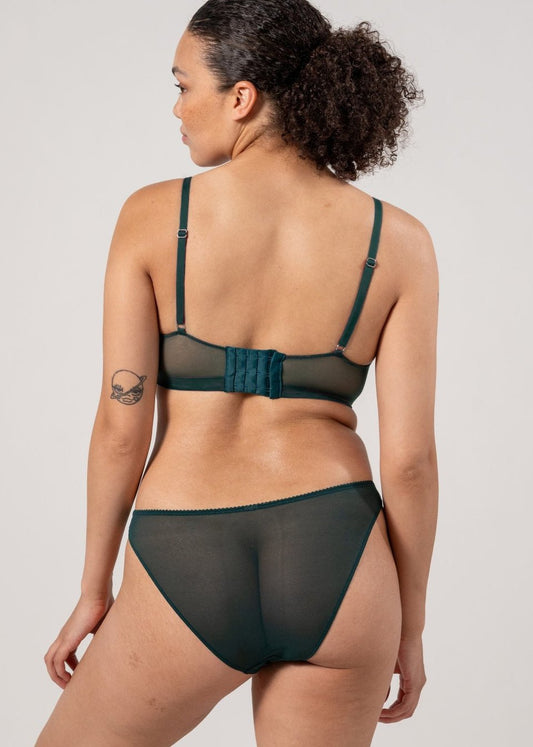 Culotte en matières recyclées | vert "mesh bikini briefs - pine"