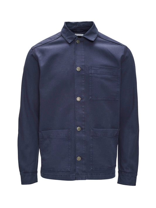 Veste de travail bleue en twill de coton bio - pine twill total eclipse