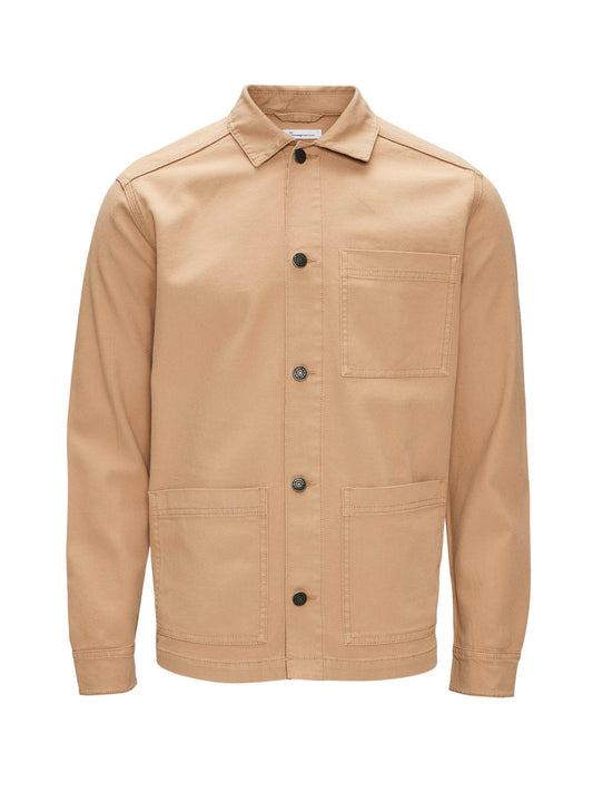 Veste de travail beige en twill de coton bio - Pine Kelp