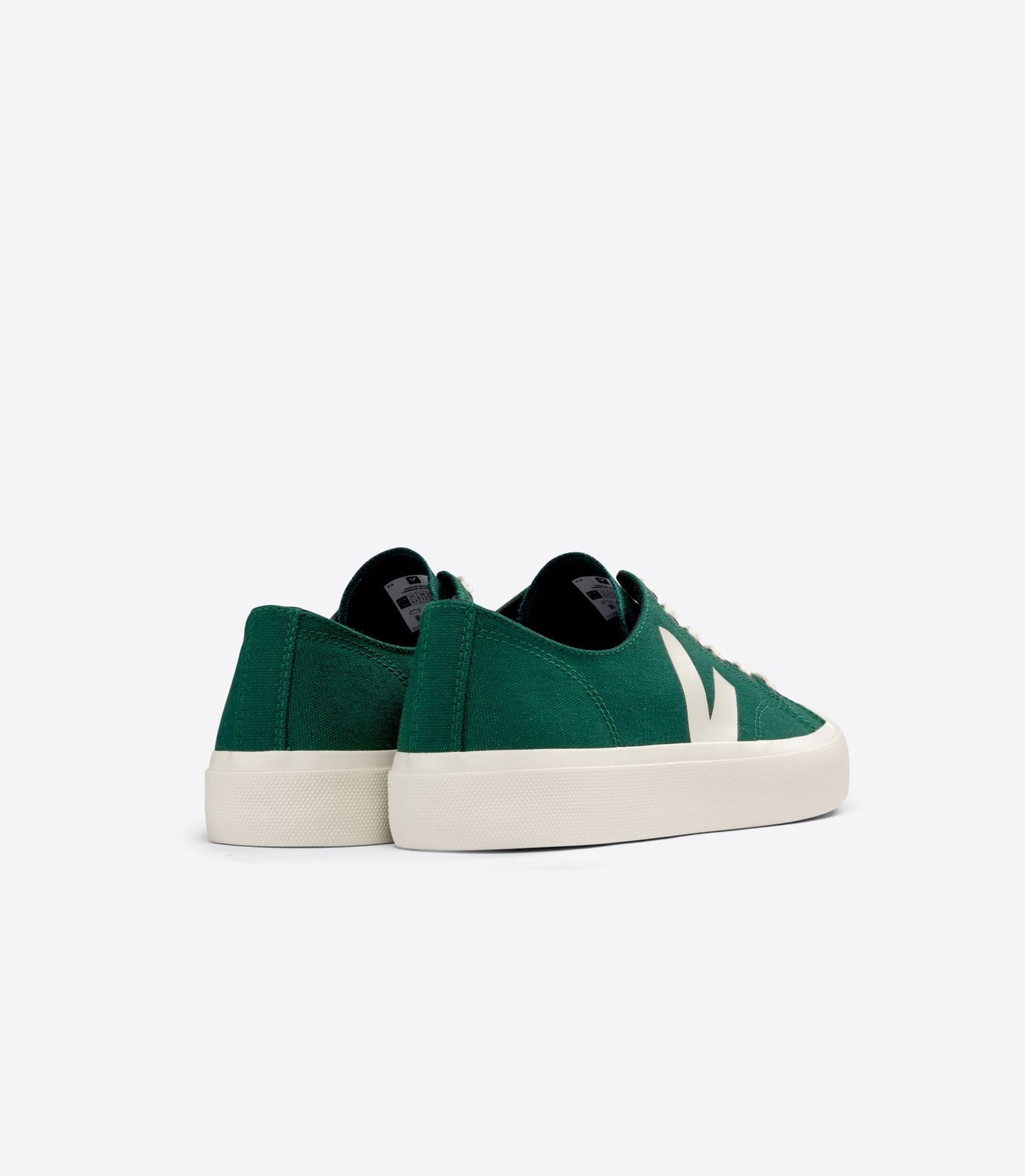 Baskets basses en coton bio | vert "wata ii low canvas poker pierre"