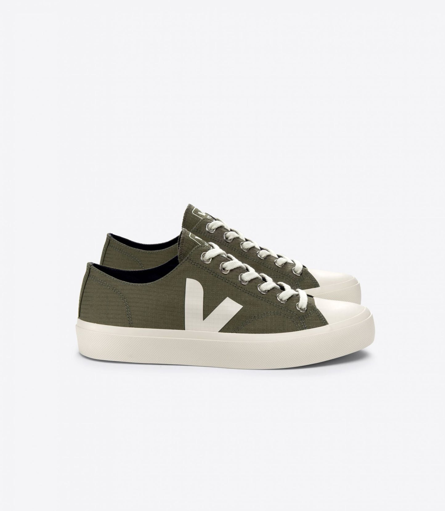 Baskets basses en polyester recyclé | kaki "wata ii low ripstop kaki pierre"