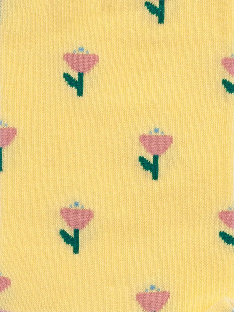 Chaussettes en coton bio | multicolore "yellow field of flowers"