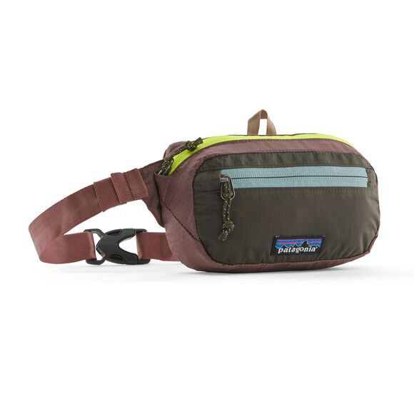 Banane en matière recyclée | vert "ultralight black hole mini hip pack patchwork pine needle green"