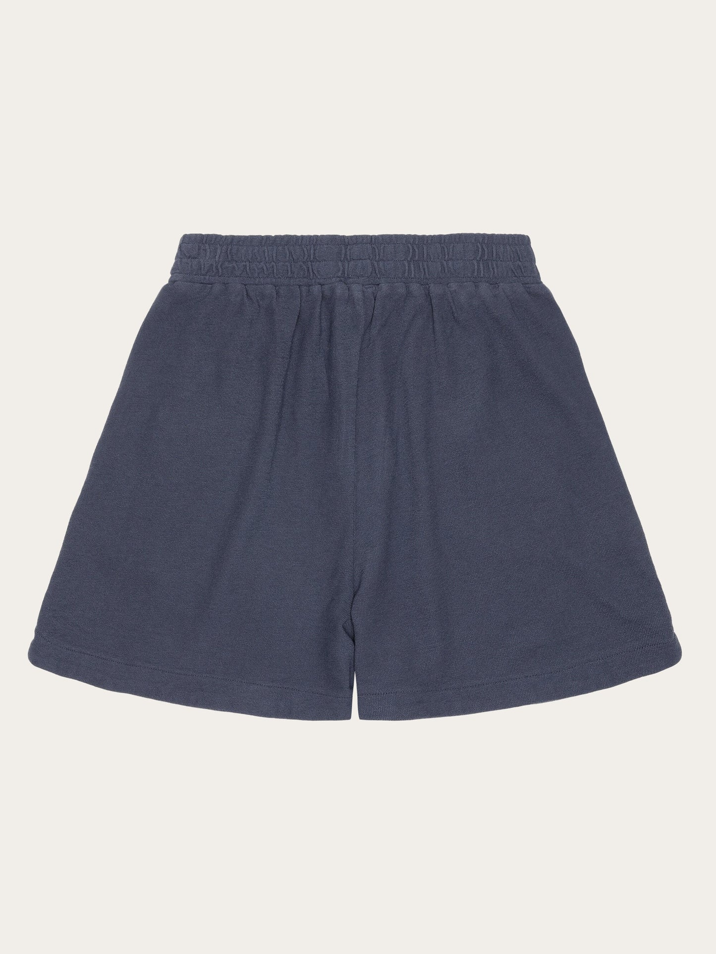 Short en coton biologique | bleu "posey elastic waist bouclé shorts vintage indigo"