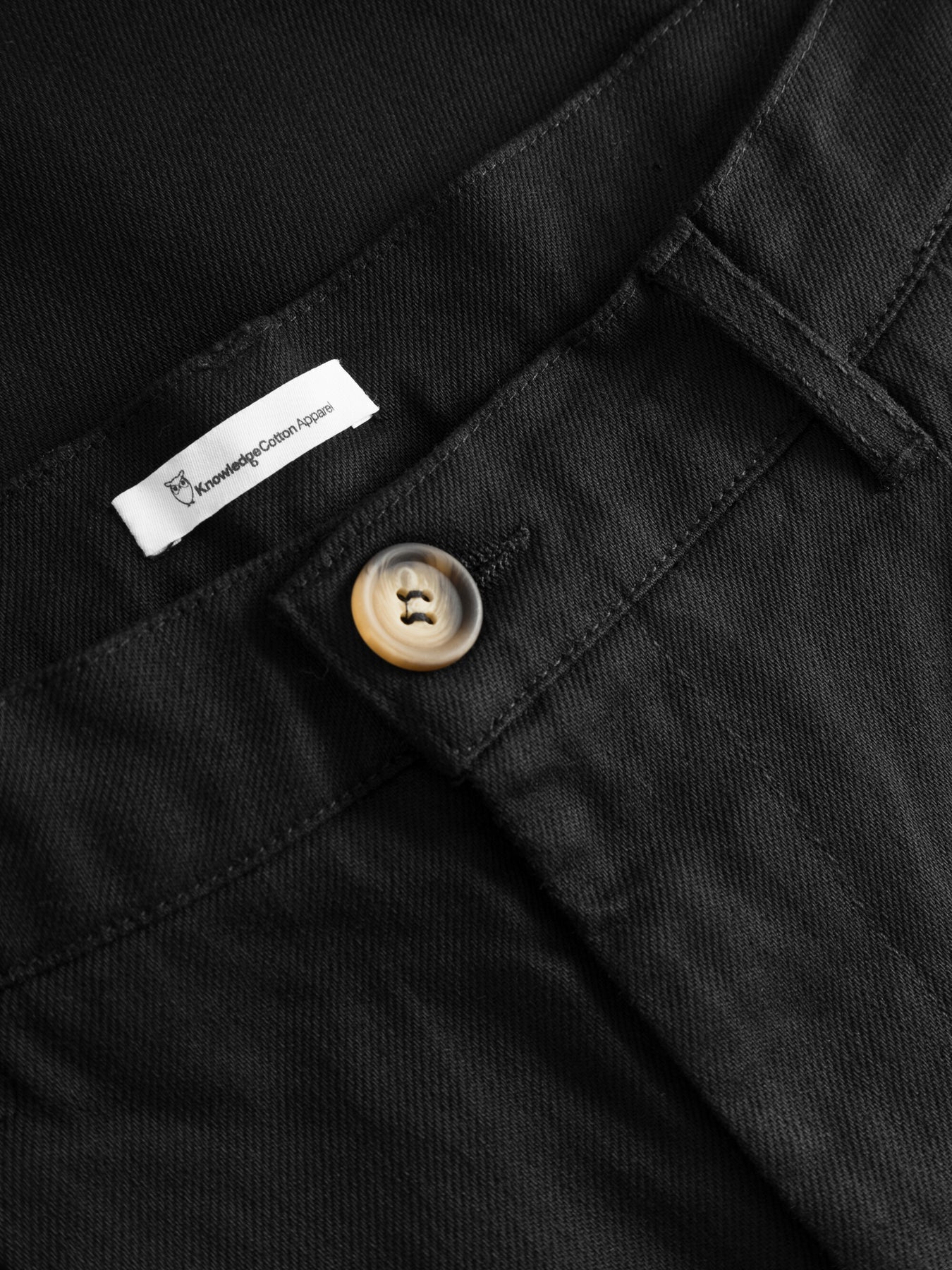 Pantalon ample en sergé de coton bio | Noir "posey wide twill pants black jet"