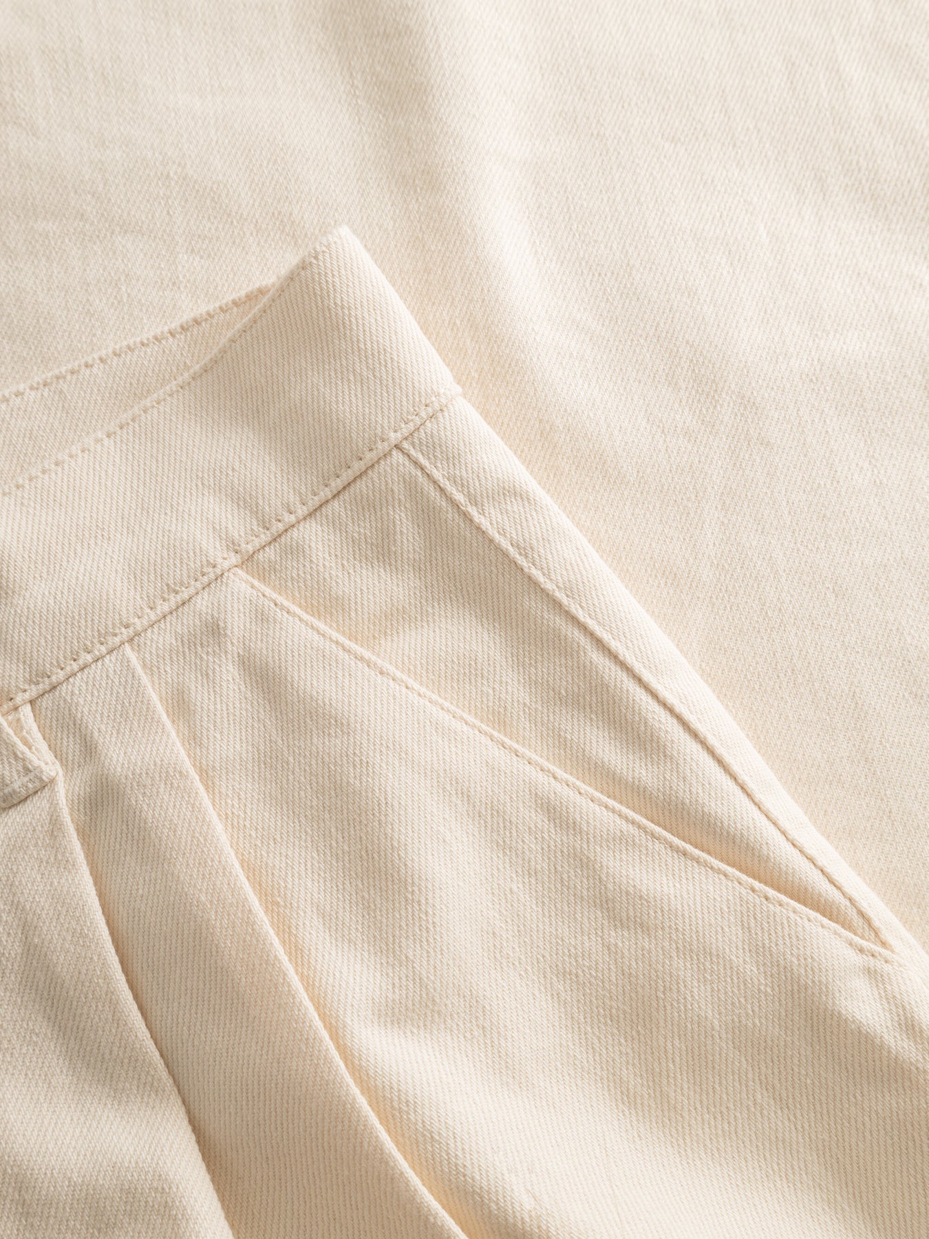 Pantalon ample en sergé de coton bio | Beige "posey wide twill pants buttercream"