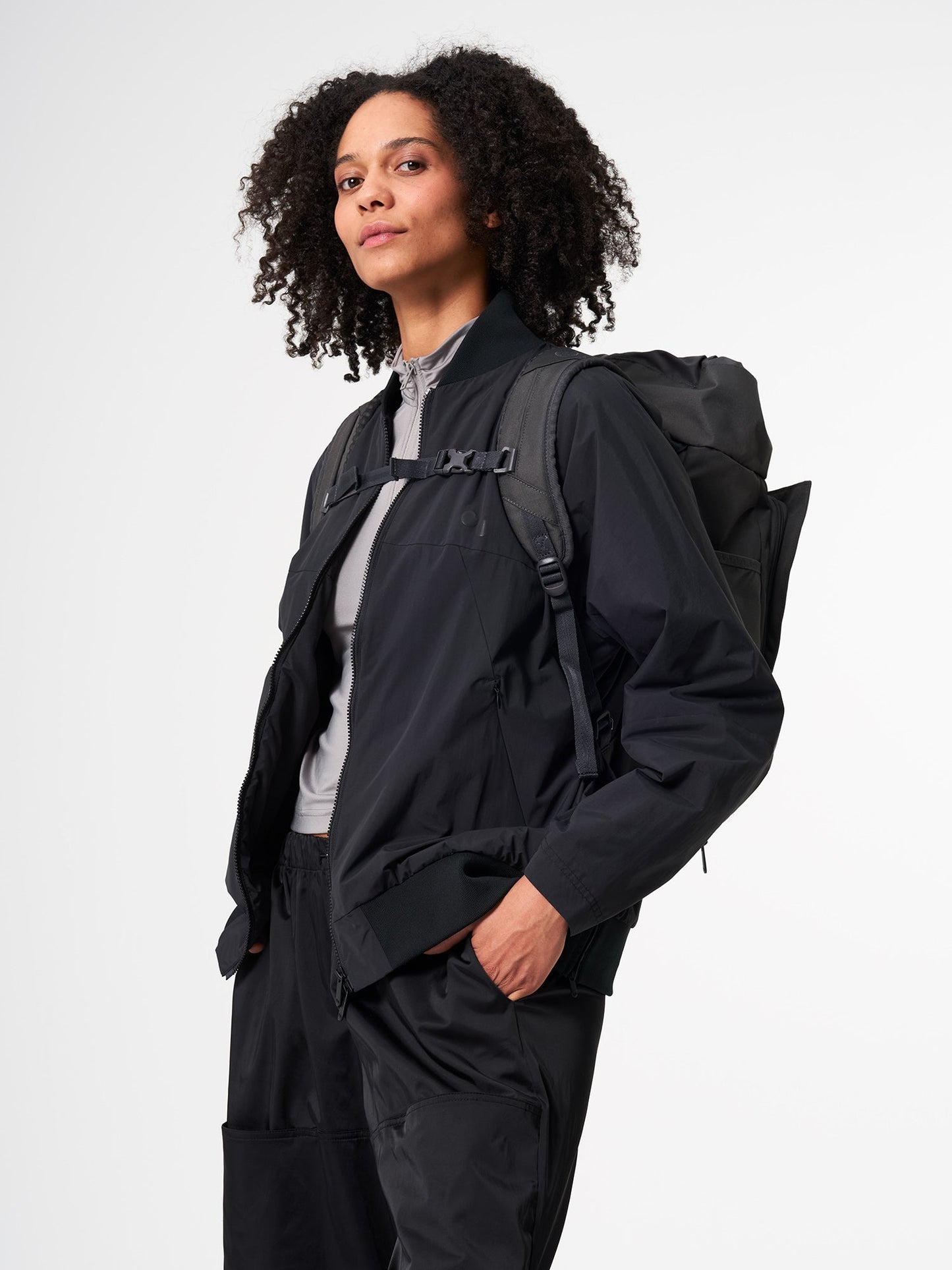 Sac à dos en matière recyclée | gris "Blok medium deep anthra"