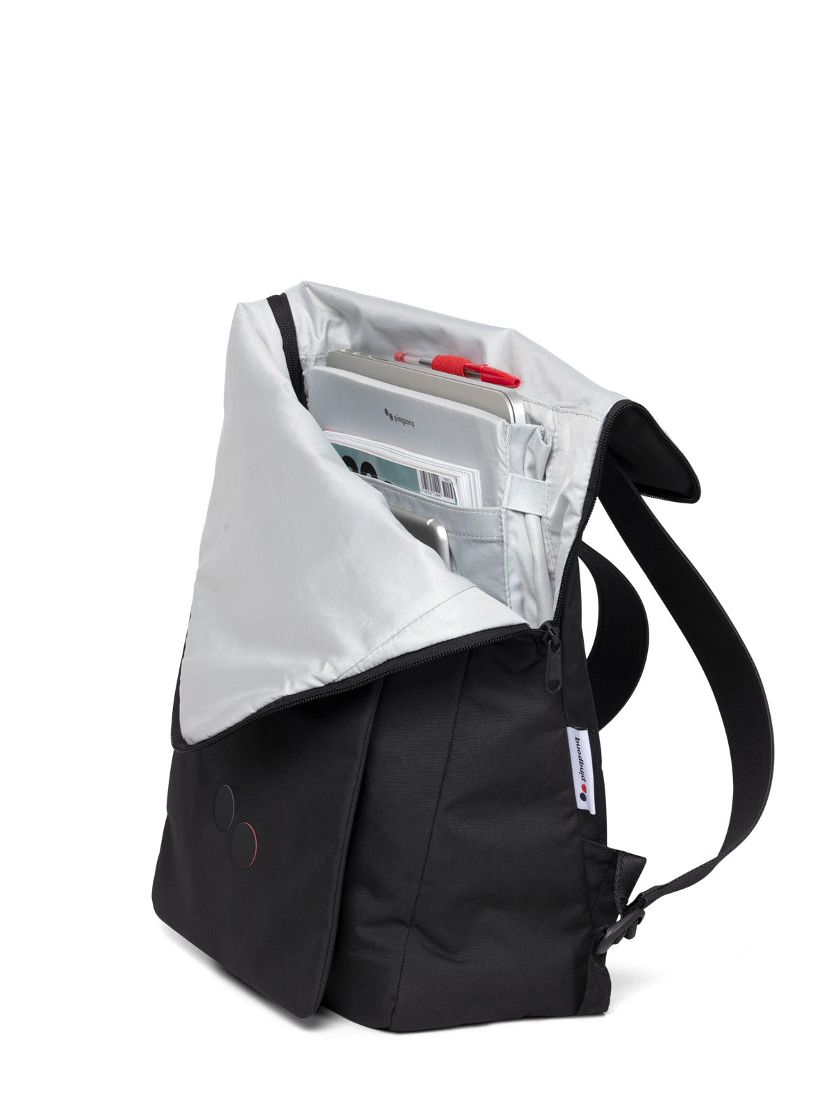 Sac à dos en matière recyclée | noir "Klak rooted black"