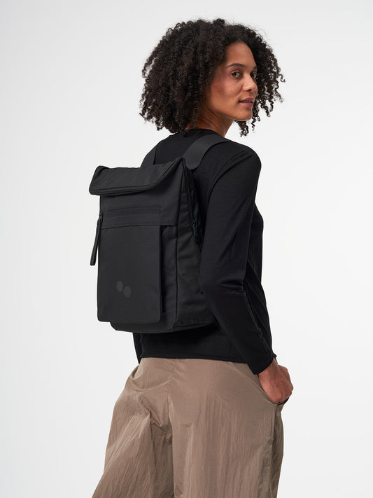 Sac à dos en matière recyclée | noir "Klak rooted black"