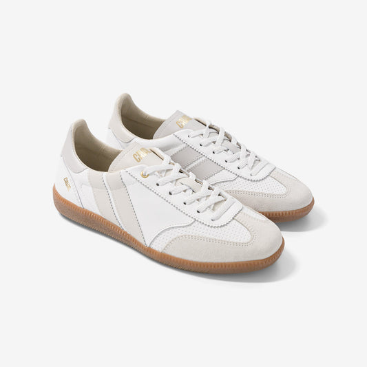 Baskets en cuir certifié | blanc "pure whisper"