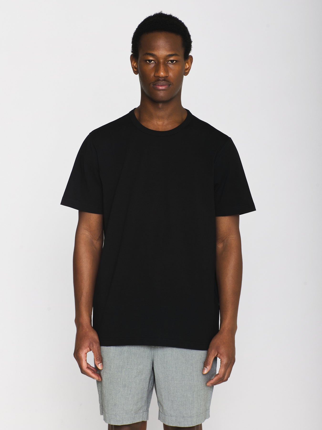 Ensemble de pyjama short en coton bio | Noir et gris "pajamas set black jet"