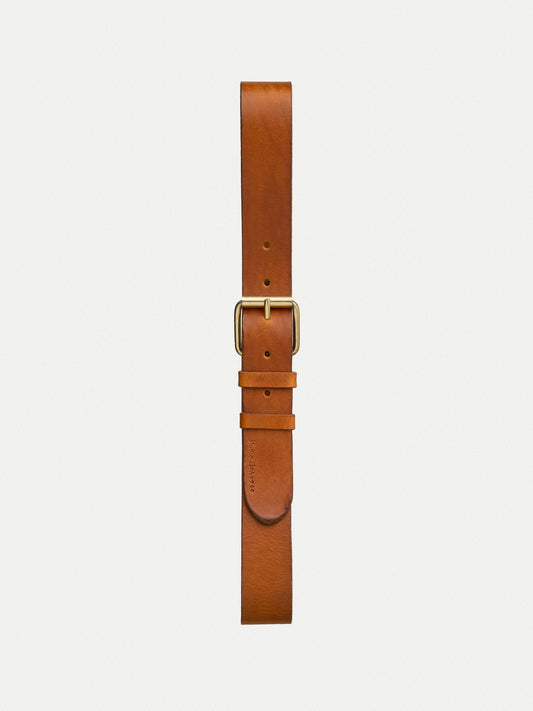 Ceinture en cuir tanné végétal | caramel "Pedersson toffee brown"