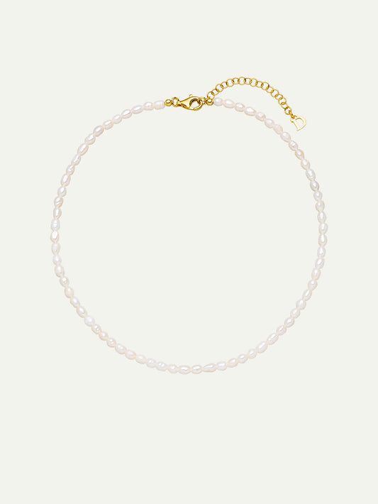 Collier perles | doré "pearl choker - gold"