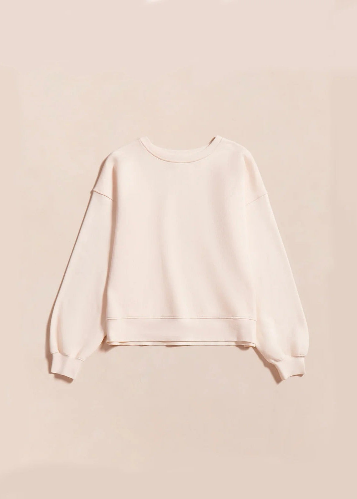 Sweat brodé en coton bio | crème "sweat Cœur solaire femme avec coudières "