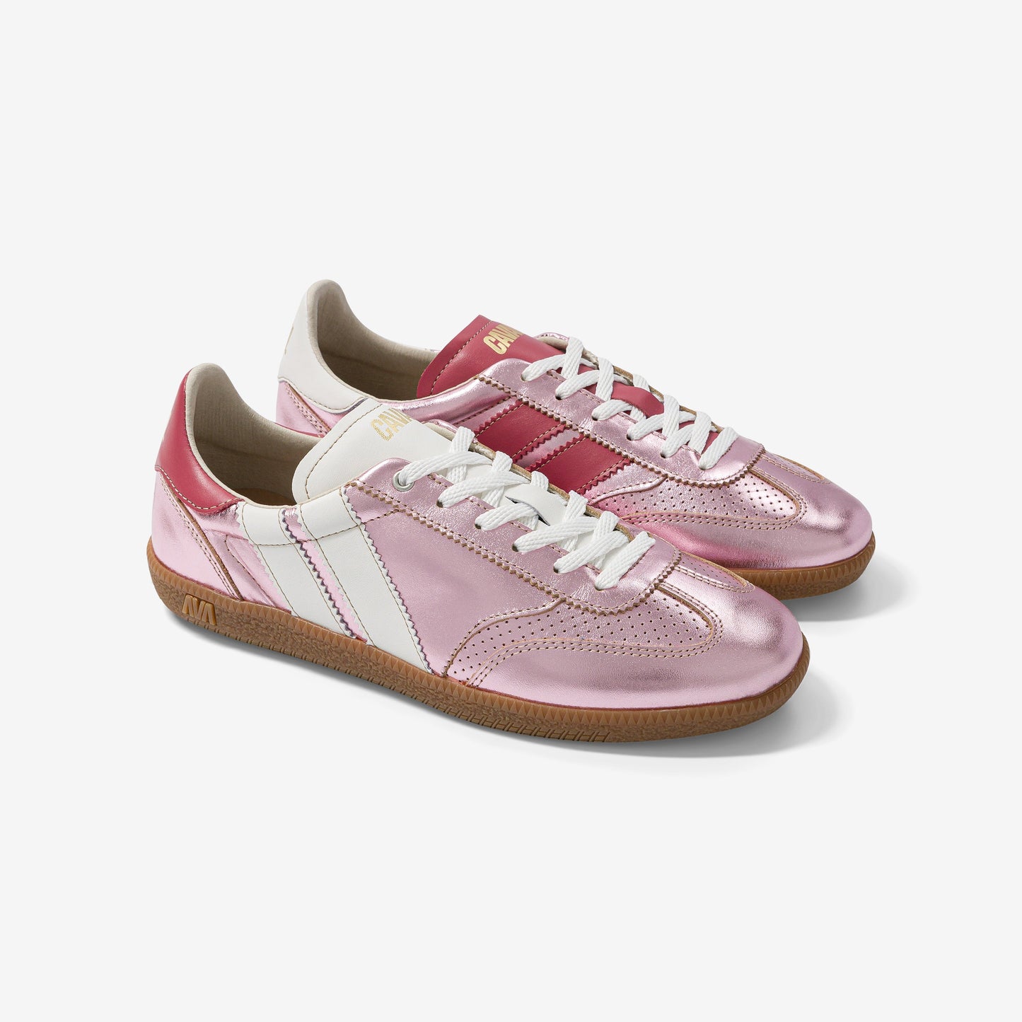 Baskets en cuir certifié | rose brillant "pink pearl"