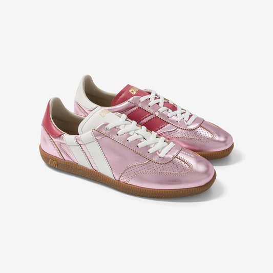 Baskets en cuir certifié | rose brillant "pink pearl"